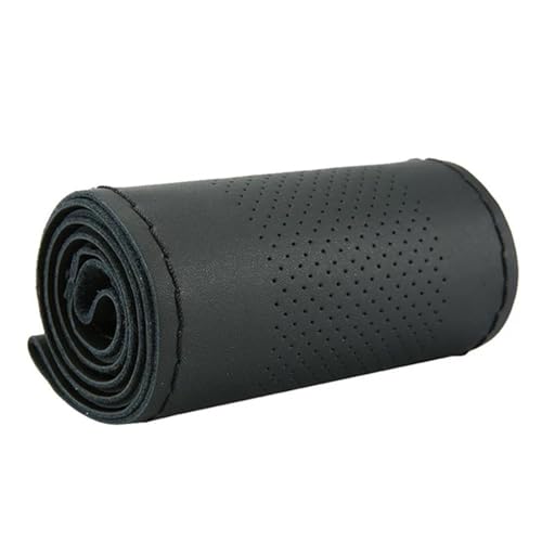Lenkradbezug Auto Mikrofaser-Leder-Lenkradbezug 37–38 Cm Auto-Lenkradbezug Auto-Innenausstattung Universal Lenkradschutz(Black Half hole) von YDCDFVBVGM