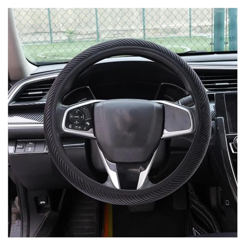 Lenkradbezug Auto Rutschfeste Auto-Lenkungsabdeckungen Universelle Verschleißfeste Lenkradschutzabdeckung Rutschfeste Innenlenkungsabdeckung Universal Lenkradschutz(Black) von YDCDFVBVGM