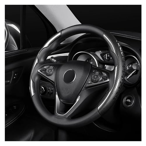 Lenkradbezug Auto Ultradünne Auto-Lenkradabdeckung 38 Cm Rutschfeste Lenkradabdeckung Universal Lenkradschutz(Glossy Black) von YDCDFVBVGM