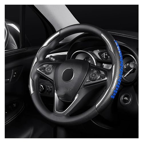 Lenkradbezug Auto Ultradünne Auto-Lenkradabdeckung 38 Cm Rutschfeste Lenkradabdeckung Universal Lenkradschutz(Glossy Blue) von YDCDFVBVGM