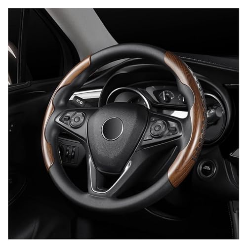 Lenkradbezug Auto Ultradünne Auto-Lenkradabdeckung 38 Cm Rutschfeste Lenkradabdeckung Universal Lenkradschutz(Peach wood grain) von YDCDFVBVGM