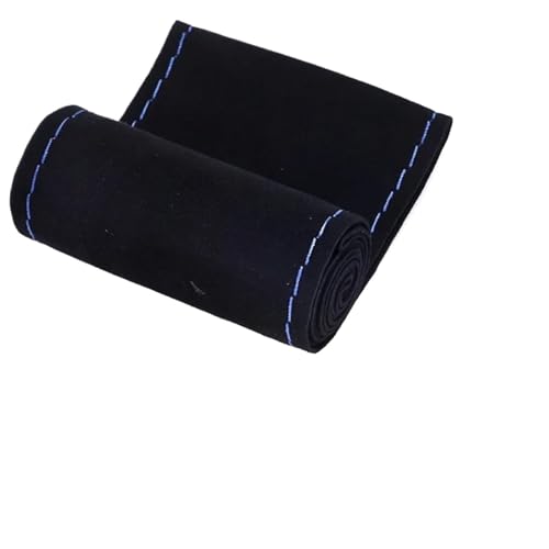 Lenkradbezug Auto Universal 38 Cm Geflochtene Handgenähte Auto-Lenkrad-Anti-Rutsch-Schutzabdeckung Innenzubehör Universal Lenkradschutz(Style 1- Blue line) von YDCDFVBVGM