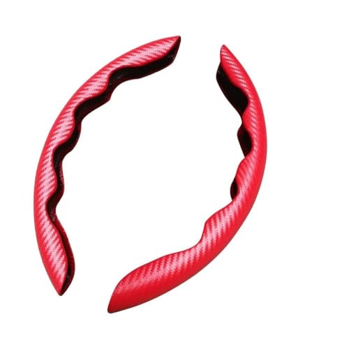 YDCDFVBVGM Lenkradbezug Auto 1 Paar Auto-Lenkradbezug rutschfest Lenkradbezug Zubehör Auto-Dekoration Universal Lenkradschutz(Red) von YDCDFVBVGM