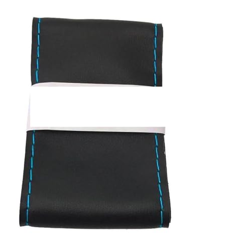 YDCDFVBVGM Lenkradbezug Auto 36/40 cm Weiche Lenkradabdeckung Universal-Geflecht-Griffabdeckung Innenraum Auto-Styling-Zubehör Universal Lenkradschutz(40cm Black Blue 2set) von YDCDFVBVGM