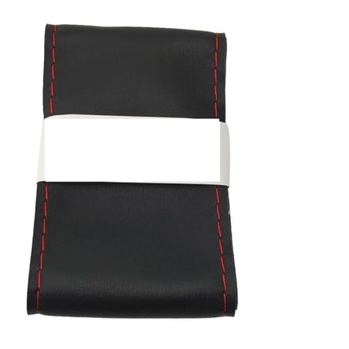 YDCDFVBVGM Lenkradbezug Auto 36/40 cm Weiche Lenkradabdeckung Universal-Geflecht-Griffabdeckung Innenraum Auto-Styling-Zubehör Universal Lenkradschutz(40cm Black red 2set) von YDCDFVBVGM