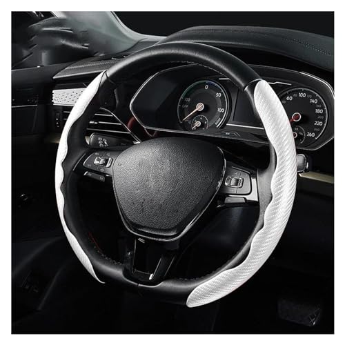 YDCDFVBVGM Lenkradbezug Auto 36 cm Auto-Lenkradabdeckung rutschfest Ultradünn Kartenabdeckung Autogriff-Schutzhülle Universell Universal Lenkradschutz(White) von YDCDFVBVGM