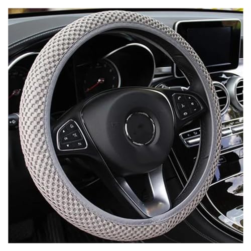 YDCDFVBVGM Lenkradbezug Auto 37–39 cm Universelle Verschleißfeste rutschfeste Auto-Lenkradabdeckung Teile Atmungsaktiv Und Verschleißfest Universal Lenkradschutz(GY) von YDCDFVBVGM