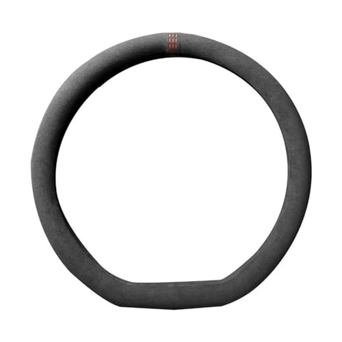 YDCDFVBVGM Lenkradbezug Auto 38 cm Auto-Lenkradbezug Ultradünn rutschfest Atmungsaktiv Schweißabsorbierend Lenkrad-Dekorbezug Universal Lenkradschutz(Grey red1) von YDCDFVBVGM