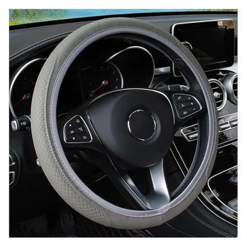 YDCDFVBVGM Lenkradbezug Auto 38 cm Auto-Lenkradring Elastisches Band Griffabdeckung Auto-Innenzubehör Universal Lenkradschutz(Grey) von YDCDFVBVGM