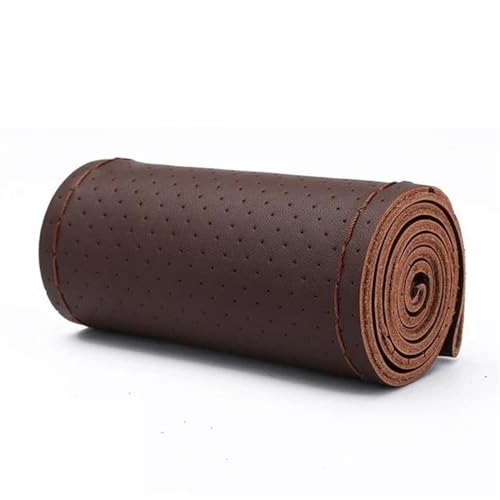 YDCDFVBVGM Lenkradbezug Auto Auto-Lenkrad-Abdeckung Geflecht Lenkradschutz rutschfest 37–38 cm Auto-Innenzubehör Universal Lenkradschutz(Dark Brown) von YDCDFVBVGM