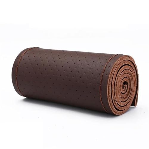 YDCDFVBVGM Lenkradbezug Auto Auto-Lenkrad-Geflecht-Abdeckung Mit Lenkradbezügen Auto-Innenteile Innenzubehör Universal Lenkradschutz(Dark Brown) von YDCDFVBVGM