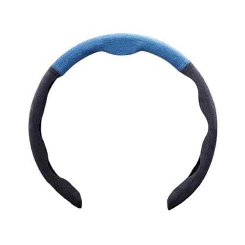 YDCDFVBVGM Lenkradbezug Auto Auto-Lenkradbezug 38 cm 15 Zoll Ultradünn rutschfest Atmungsaktiv rutschfest Zubehör Lenkradbezug Universal Lenkradschutz(B Blue Black) von YDCDFVBVGM