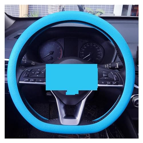 YDCDFVBVGM Lenkradbezug Auto Auto-Lenkradbezug Elastisch rutschfest Für 36–40 cm Lenkrad Auto-Dekor-Zubehör Universell Universal Lenkradschutz(Sky Blue) von YDCDFVBVGM