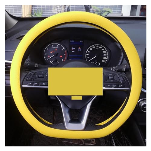 YDCDFVBVGM Lenkradbezug Auto Auto-Lenkradbezug Elastisch rutschfest Für 36–40 cm Lenkrad Auto-Dekor-Zubehör Universell Universal Lenkradschutz(Yellow) von YDCDFVBVGM