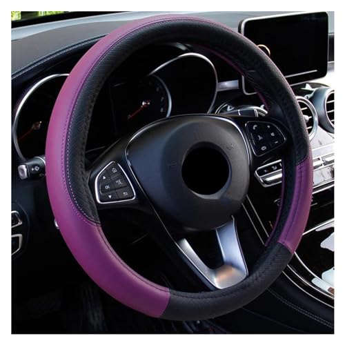 YDCDFVBVGM Lenkradbezug Auto Auto-Lenkradbezug Für 37–38 cm Atmungsaktiv Auto-Lenkradbezug Auto-Innenausstattung Universal Lenkradschutz(Purple) von YDCDFVBVGM