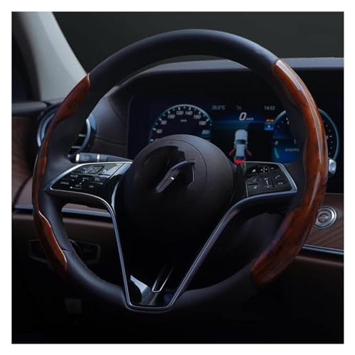 YDCDFVBVGM Lenkradbezug Auto Auto-Lenkradbezug Universell rutschfest 2 Stück Lenkradbezug Rutschfestes Zubehör Universal Lenkradschutz(Wood Grain Style 2) von YDCDFVBVGM