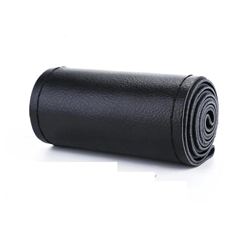 YDCDFVBVGM Lenkradbezug Auto Für E46 Lenkrad Abdeckung Für Auto Flechten Lenkrad Schutz Innen Zubehör Universal Lenkradschutz(Style 1 Black) von YDCDFVBVGM