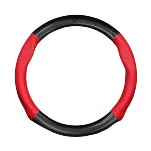 YDCDFVBVGM Lenkradbezug Auto Für Toyota Für Rumion 2022 2021 2020 Lenkrad Abdeckung Auto Lenkrad Abdeckung Auto Innen Zubehör Universal Lenkradschutz(Round Shape-Red) von YDCDFVBVGM