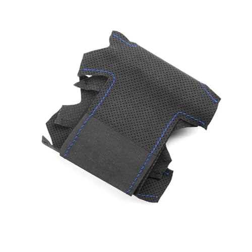 YDCDFVBVGM Lenkradbezug Auto Für X5 E70 2006-2013 Für X6 E71 2008-2014 E72 2009 2010 Handgenähte Auto-Innenlenkradabdeckung Universal Lenkradschutz(Black-Blue line) von YDCDFVBVGM