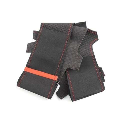 YDCDFVBVGM Lenkradbezug Auto Für X5 E70 2006-2013 Für X6 E71 2008-2014 E72 2009 2010 Handgenähte Auto-Innenlenkradabdeckung Universal Lenkradschutz(Red line-Red) von YDCDFVBVGM