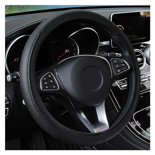 YDCDFVBVGM Lenkradbezug Auto Lenkradbezug Auto-Innenraum Dekorative Anti-Rutsch-Schutzhülle Zubehör Universal Lenkradschutz(Black) von YDCDFVBVGM