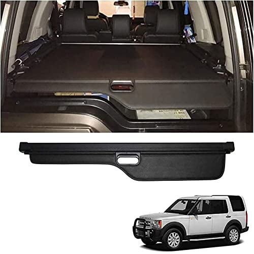 Auto Laderaumabdeckung Cargo Cover FüR Land Rover Discovery 3 LR3, Ausziehbar Kofferraum Schutz Abdeckung Ablagen Kofferraumabdeckung Schutz GepäCkrollo Rollo Anti-Peeping ZubehöR von YDDAMAI