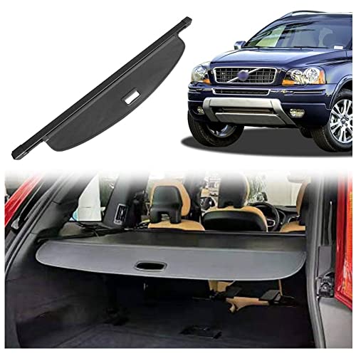 Auto Laderaumabdeckung Cargo Cover FüR Volvo XC90 2005-2013, Ausziehbar Kofferraum Schutz Abdeckung Ablagen Kofferraumabdeckung Schutz GepäCkrollo Rollo Anti-Peeping ZubehöR von YDDAMAI