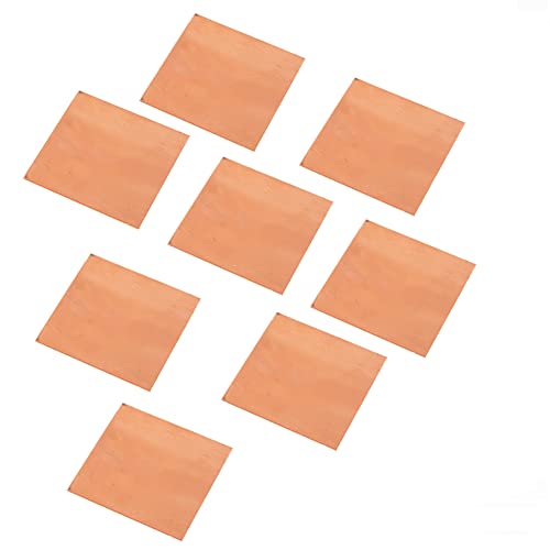 Kupferplatte, 99,99% reines Cu-Kupferblech for Basteln, T2 Cu-Metallplatte, Metallkunstplatte, 0,8 mm x 100 mm x 140 mm, 2 Stück(0.8mmx100mmx140mm 2pcs) von YDEWLY