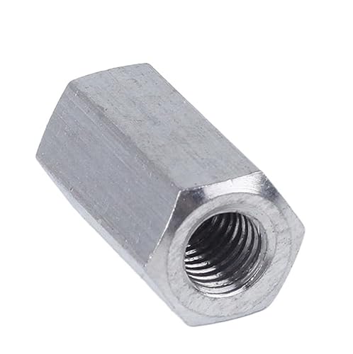 Mutternbefestigung, 1 Stück A2-70 304 Edelstahl Sechskant Sechskant Verlängerung Lange Stange Kupplungsmutter Rohrmutter M4 M5 M6 M8 M10 M12 M16 M20 M24(M4x20) von YDEWLY