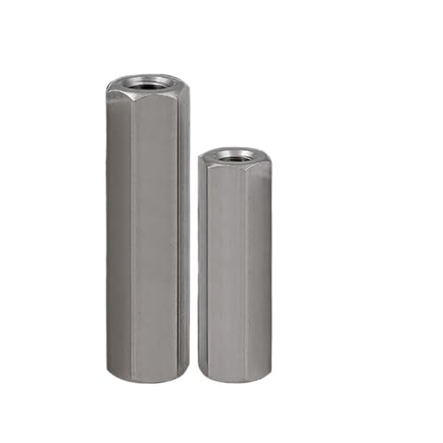 Mutternbefestigung, 2 STÜCKE M4 Lange Sechskantmutter L=8mm-25mm 304 Edelstahl Verlängerung Sechskantstange Kupplungsmutter Verbindungsgewindemutter Rohrmutterbefestigung(M4x7x25mm) von YDEWLY