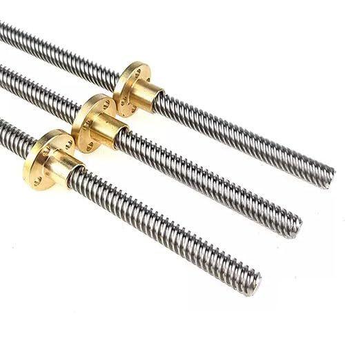 Trapezgewindemutter, T8-Leitspindel for CNC-3D-Drucker, Steigung 1 mm, 2 mm, 4 mm, 8 mm, Länge 100–1000 mm, Trapezgewindestange aus Edelstahl mit Kupfermutter, 1 Stück(Pitch 1mm Lead 1mm,400mm) von YDEWLY
