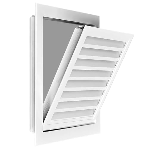 Air Vent Cover, Lüftungsgitterabdeckung aus Aluminiumlegierung, schwarze, abnehmbare Lamellentür for Zufuhr oder Abluft, mehrere Größen(200 x 200 mm (7 7/8 x 7 7/8 in)) von YDHSIKK