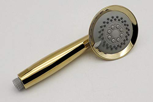 Der Duschkopf wirft einen Wasserstrahl Handbrause aus massivem Kupfer Vergoldet Drei Funktionen Luxus Handbrause für Badezimmer mit Goldhalter und Brauseschlauch(A) von YDHSIKK