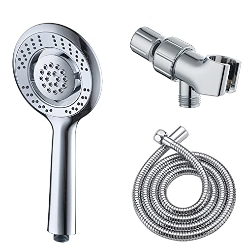 Die Dusche wirft einen starken Wasserfluss Handdusche Set ABS Chrom Duschset Oxygen Utra Dünn Druckbeauftragte Wassersparender Duschkopf Badezimmer (Suite) von YDHSIKK