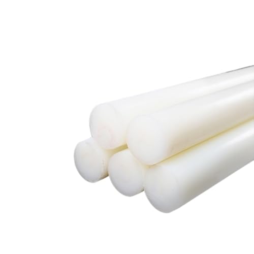 Durchsichtiger Rundstab Modellmaterial-Stab, 5 Stück milchig weiße Acryl-Rundstäbe, Durchmesser 3 mm bis 30 mm, weiße Acrylstäbe, Lucite-Stange for Pflanzenhalter, Fahnenmast, DIY(20MM*150MM) von YDHSIKK