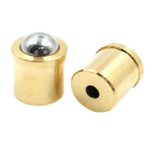Edelstahl-Feder-Arretierungskugelstößel, 10 Stück Messing-Kugelfederstößel mit Steckverbindung, mehrere Größen, for Förderbänder und Rollschuhe(YXP05 5MM X 6) von YDHSIKK