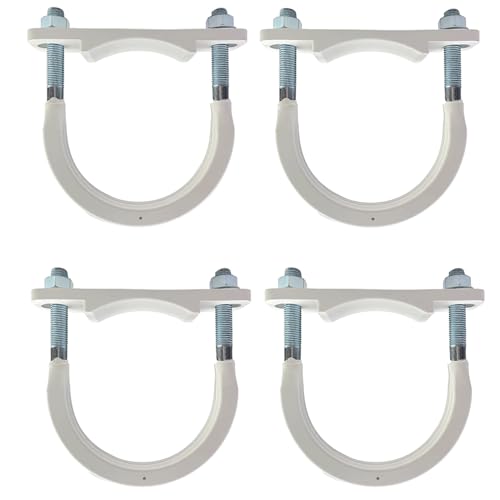 Edelstahl-U-Klemmschelle, 2er-Pack M8 Befestigungsclip mit Polyurethan-Abdeckung U-Rohrschelle for Ersatzteile Rohrbefestigung(DN25) von YDHSIKK