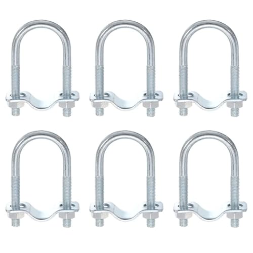 Edelstahl-U-Klemmschelle, 2er-Pack M8 for Bootsanhängerrohr zur Befestigung von Gebäudeinstallationen, mechanischen Teilen(Fits Dia 32mm) von YDHSIKK