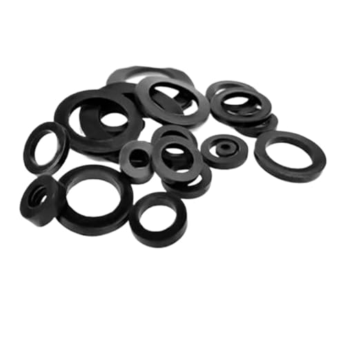Edelstahl-Unterlegscheibe, 20 stücke M3 M4 M5 M6 M8 Schwarz Isolierung Dicht Ring Gummi Flache Scheibe Dichtung for Schraube Bolzen(M6X12X1.5 20PCS) von YDHSIKK