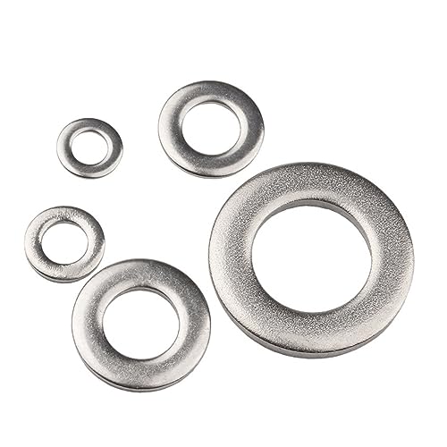 Edelstahl-Unterlegscheibe, Flache Unterlegscheibe M2 M2.5 M3 M4 M5 M6 M8 M10 M12 M14 M16 304 Edelstahl Meson Unterlegscheiben Unterlegscheiben Dichtungen(M2 x 100Pieces) von YDHSIKK