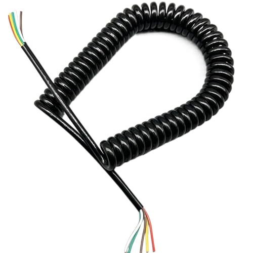 Elektrischer Draht 5 Core 24AWG 20AWG 17AWG Spiral Cable High Elastic Tensile Cold Resistant Spring(Stretch 3.75 meter 0.2mm square) von YDHSIKK