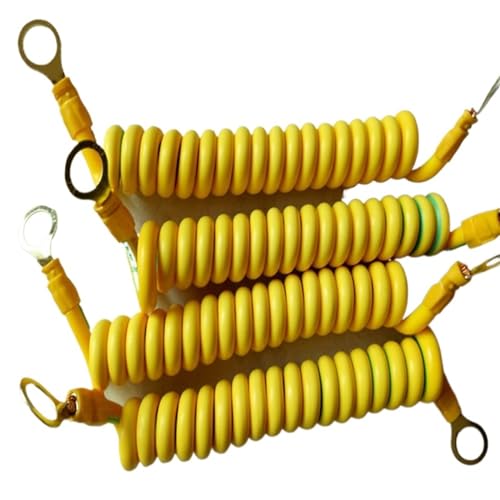Elektrischer Draht 5 stücke Spirale Draht 2,5mm Platz Spirale Boden Draht Core Draht Kabel Einziehbare Spule(2.5mm2 5PCS Straight line 80cm) von YDHSIKK