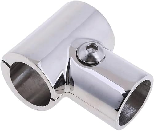 Gewindeventile, Verbindungsstücke, 1 Pc 316 Edelstahl Boot Marine Handlauf 90 Grad T/T-Stück Schienenverbinder Split(25.5 mm) von YDHSIKK