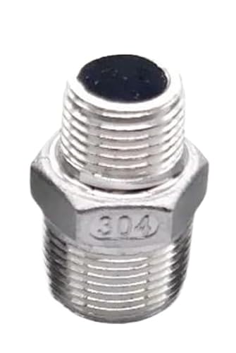 Gewindeventile, Verbindungsstücke, 1 STÜCKE DN8 - DN100 Außengewinde Hex Nippel Union 304 Edelstahl Rohrfitting Anschluss Koppler(DN80 to DN25) von YDHSIKK