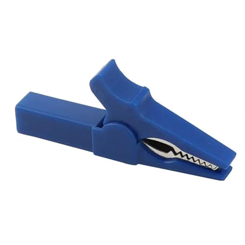 Krokodil Clips, Heavy Duty Krokodil, Krokodilklemmen Prüfspitze 55mm Mehrfarbig(1pcs Blue) von YDHSIKK
