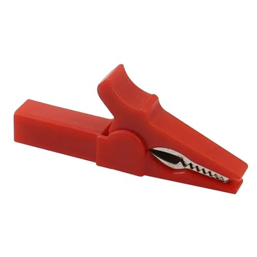 Krokodil Clips, Heavy Duty Krokodil, Krokodilklemmen Prüfspitze 55mm Mehrfarbig(1pcs Red) von YDHSIKK