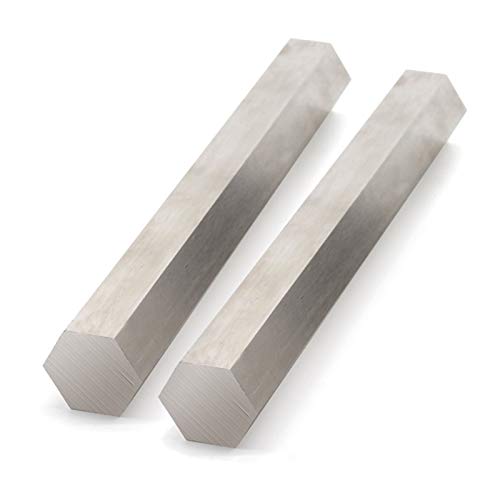 Metall runde Stäbe, Edelstahl runde Stäbe, Sechskantstange S6 mm/S7 mm/S8 mm, 2 Stück for Wellengetriebe, Bohrmaschinen, Bohrmaschine, lang, 250 mm/7 mm x 250 mm(6Mm*250Mm) von YDHSIKK