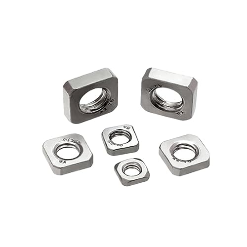 Rechteckmuttern, 20–50 Stück DIN562 dünne Mutter M3 M4 M5 M6 M8 Edelstahl(M8 20pcs) von YDHSIKK