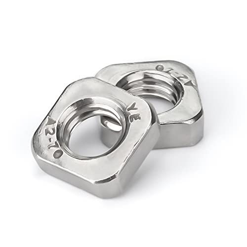 Rechteckmuttern, 200 Stück M5-0,8 dünner Edelstahl 304, Seitenlänge 8 mm, Dicke 2,6 mm(M3-0.5) von YDHSIKK