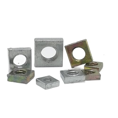 Rechteckmuttern, 50 Stück ThinDIN562 M3 M4 M5 M6 Farbe verzinkt(M4 50PCS) von YDHSIKK